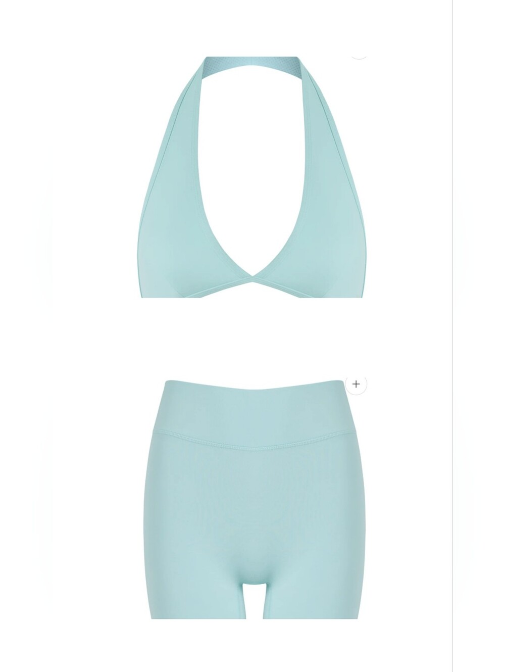 CSB Set: Form Triangle Halter Top + Invisible Scrunch Short 5", Aquatic
